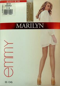 Marilyn Emmy B06 R3/4 rajstopy szew beige/brown